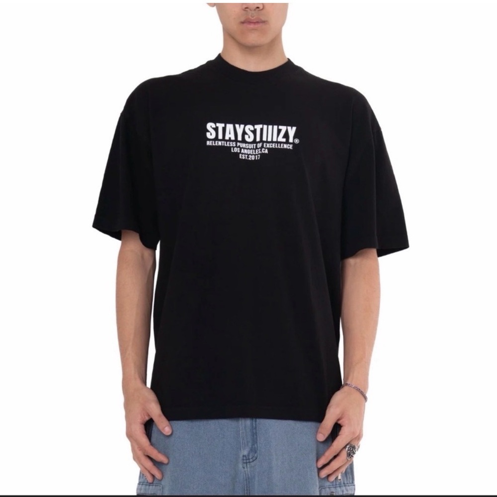 NEW STIIIZY Pursuit Of Excellence Black T Shirt Large